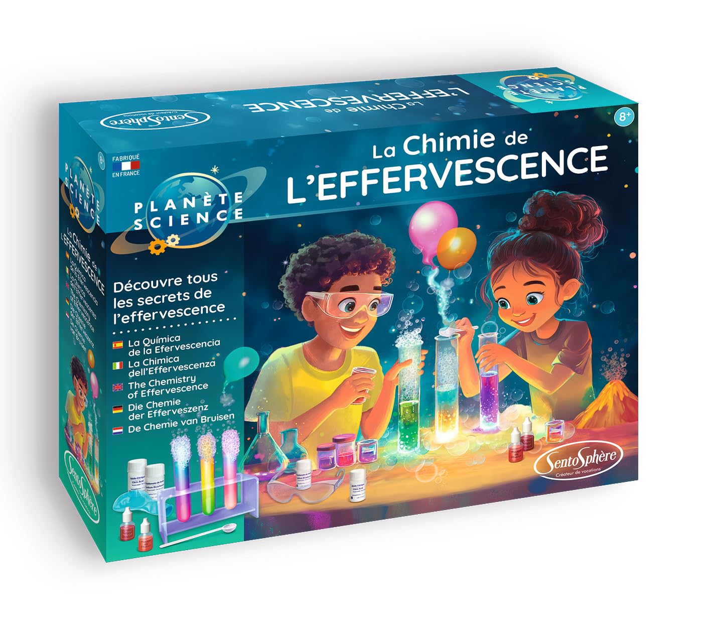 Sentosphère – Pianeta Scienza - La Chimica dell'Effervescenza - Imparare Come I Gas Si formano ed evaporano - per Bambini da 8 Anni - Made in France - 28400