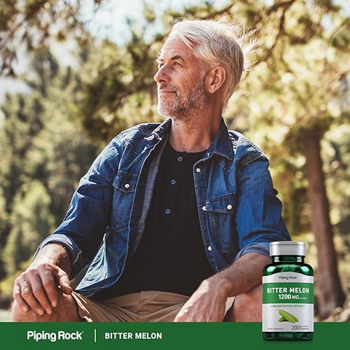 Miniatura 6 de Piping Rock Cápsulas de melón amargo de 1200 mg | 200 unidades | Momordica Charantia | Extracto concentrado | Suplemento de hierbas | Sin OMG, sin