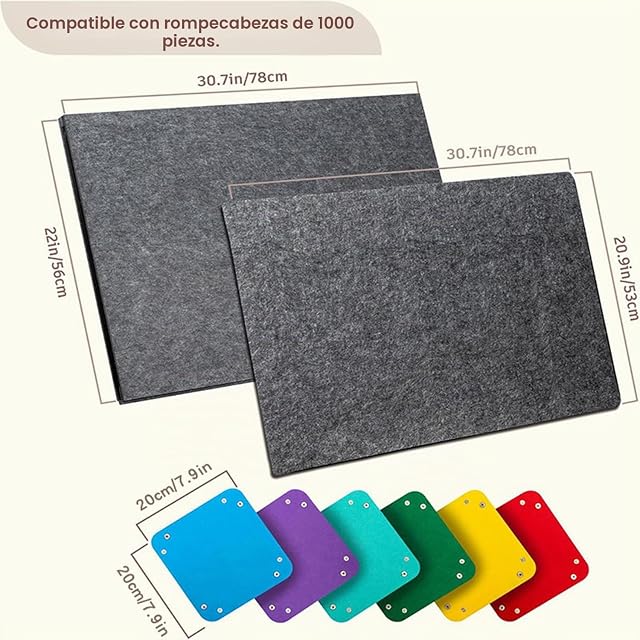 Foto 8 de 8 de Tablero De Rompecabezas Plegable 1000 Piezas,Tablero De Rompecabezas,Alfombrilla De Rompecabezas Portátil…