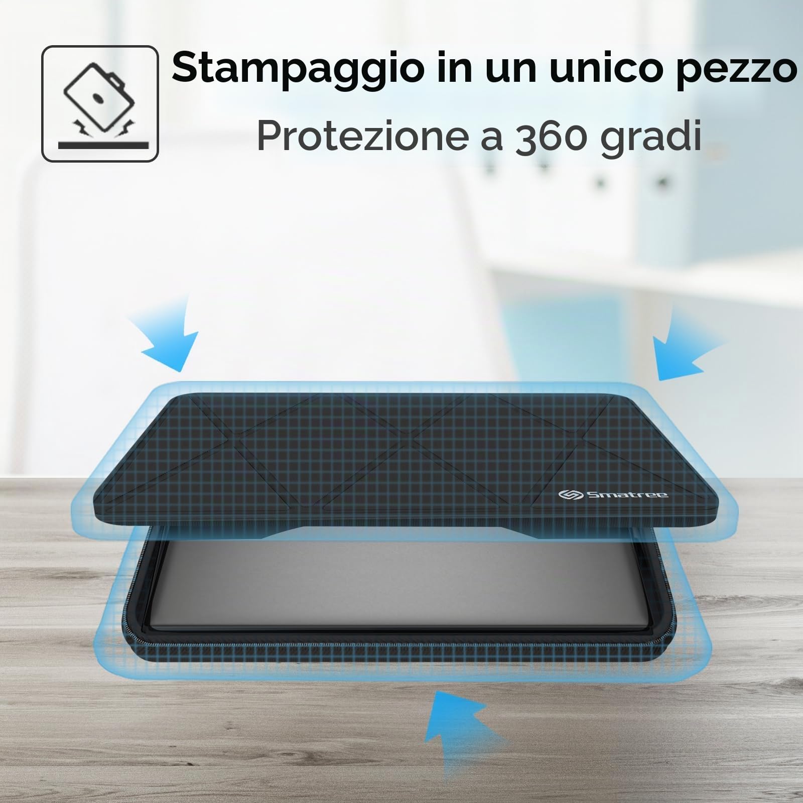 Smatree Custodia protettiva rigida in EVA compatibile con Microsoft Surface Laptop/Tablet 2024 Copilot+PC da 13,8 pollici, Dell Latitude 7340 da 13 pollici o borsa per notebook 2 in 1 (X8032)