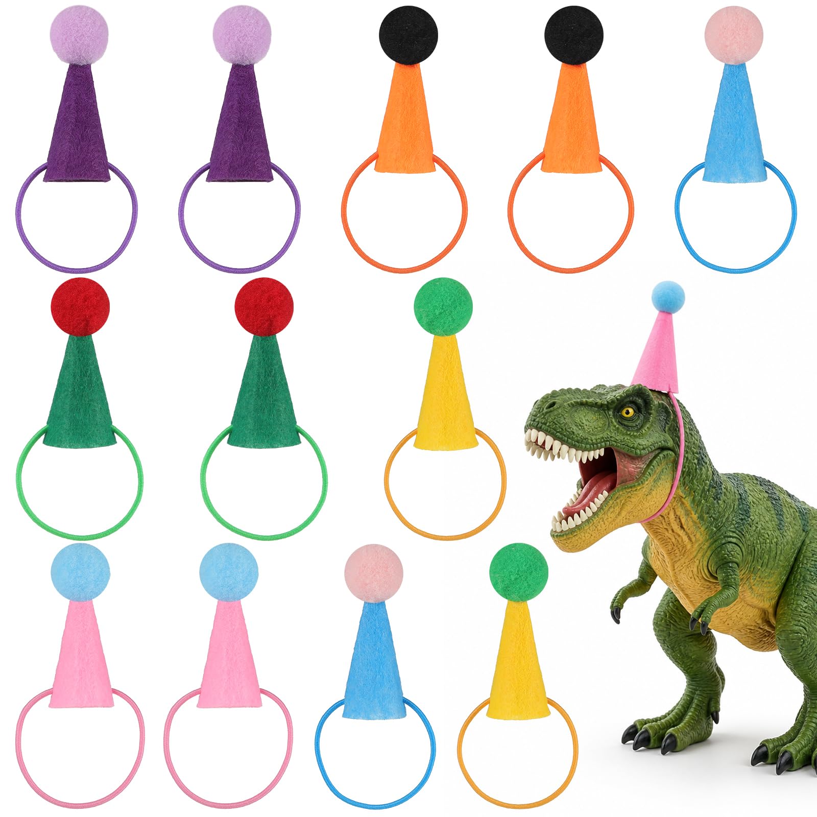 Elegaperma 12Pcs Teddy Party Hats, Felt Mini Party Hats for Stuffed Animals