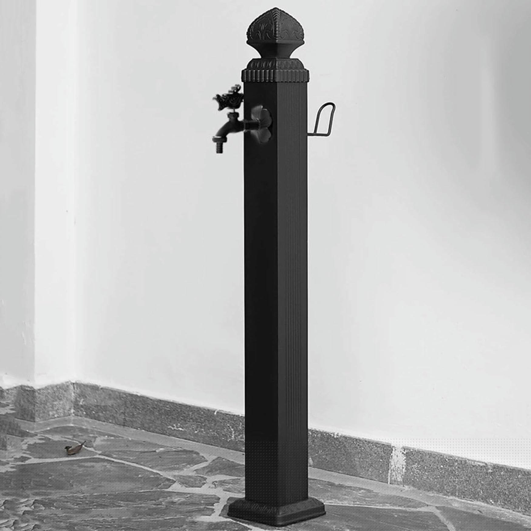 Fontana da esterno con rubinetto e gancio colonna antiruggine per irrigazione giardino e sistema di irrigazione