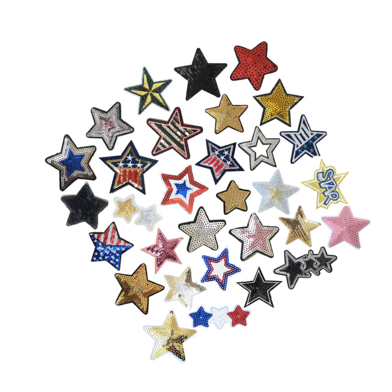 93pezzi Toppe Adesive Paillettes Per Abbigliamento Jeans Borse e Applicazioni Decorative Auto-adesive