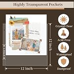 12x12 Inch Large 3 Ring DIY Scrapbook Photo Album, Linen Cover Scrapbook with 20 Sheets Plastic Sleeves 40 Pages Memory Book for Wedding Birthday Baby Family (Beige)