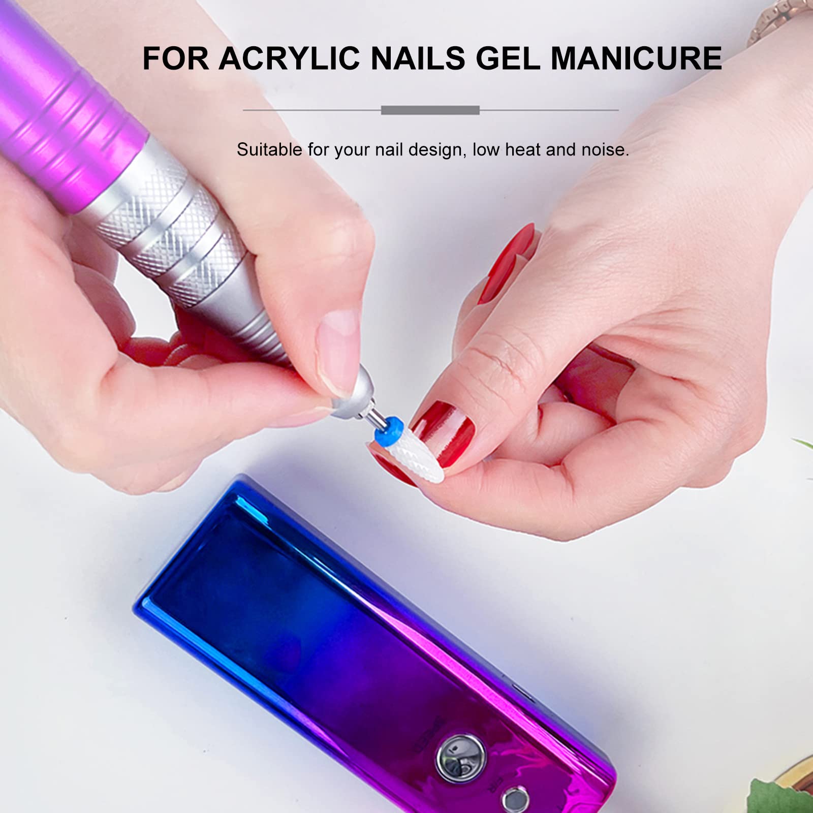 Brrnoo Kabelloser Nagelbohrer, 25000 U/min Nagelfrässtift, für
