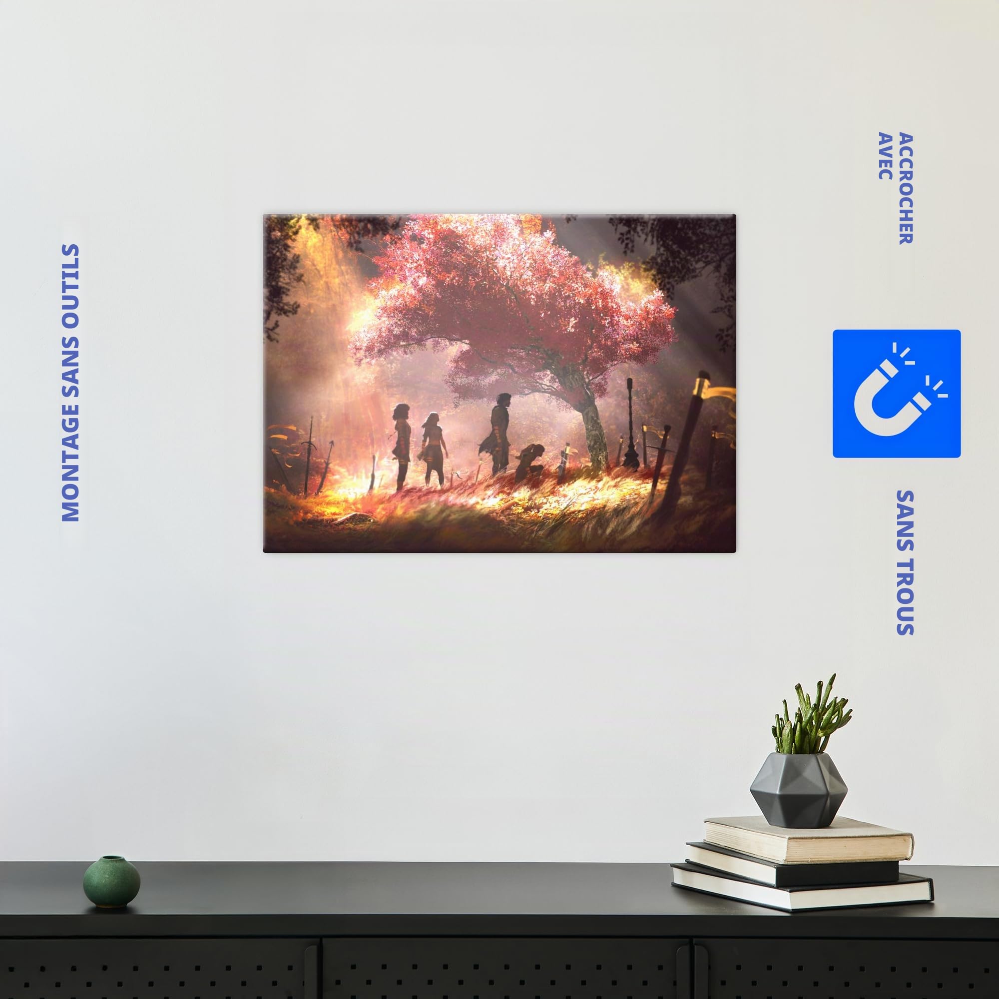 Displate Officiel Clair Obscur: Expedition 33 Poster - Sword Graveyard - Métallique Fixation Magnétique Licence Officielle Image Affiche de Haute Qualité 45 cm x 32 cm