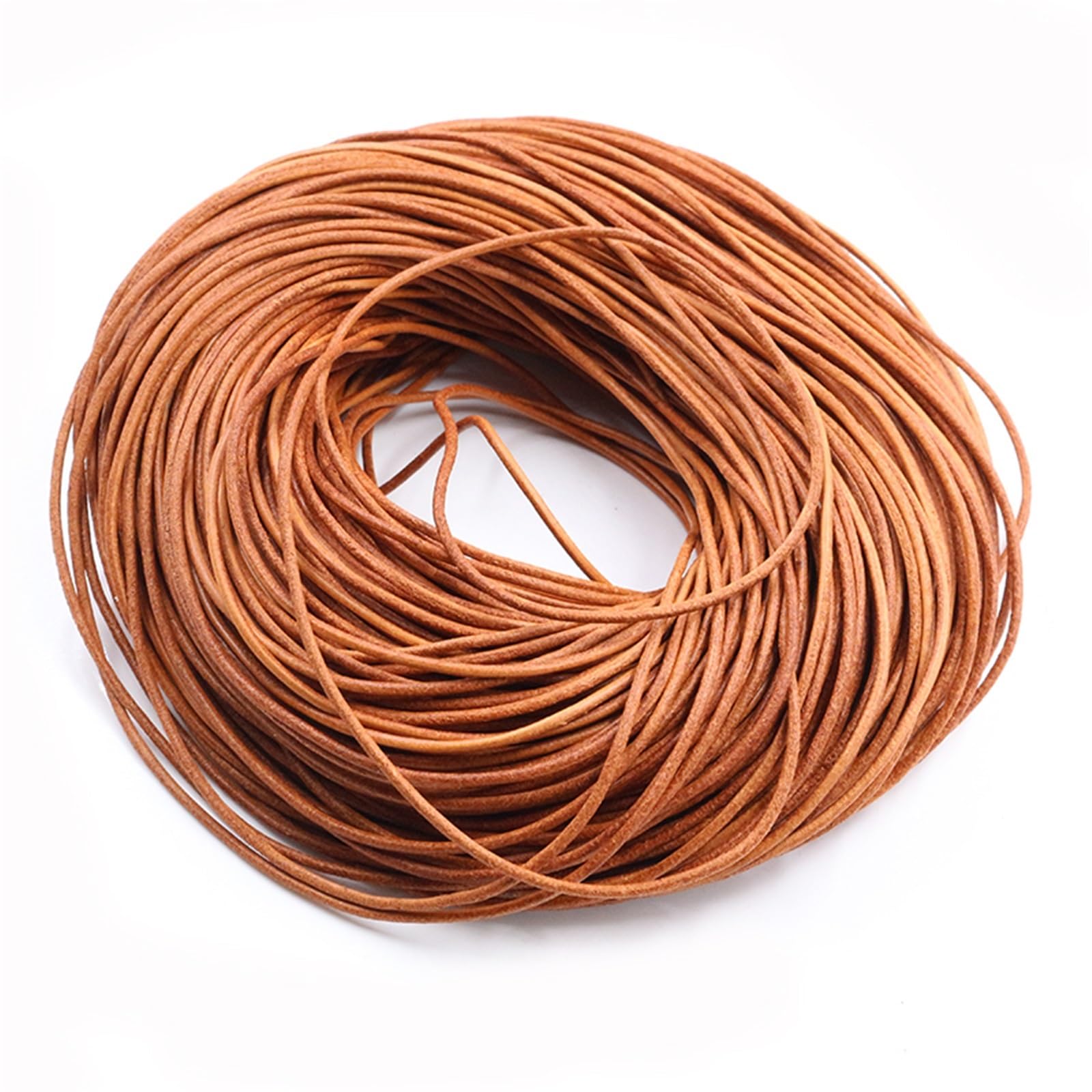 1.0/1.5/2/2.5/3/4/5mm 4 Color Genuine Leather Round Thong Cord DIY Bracelet Findings Rope String For Jewelry Making(Cowhide,2.5mm X 5 Meters)