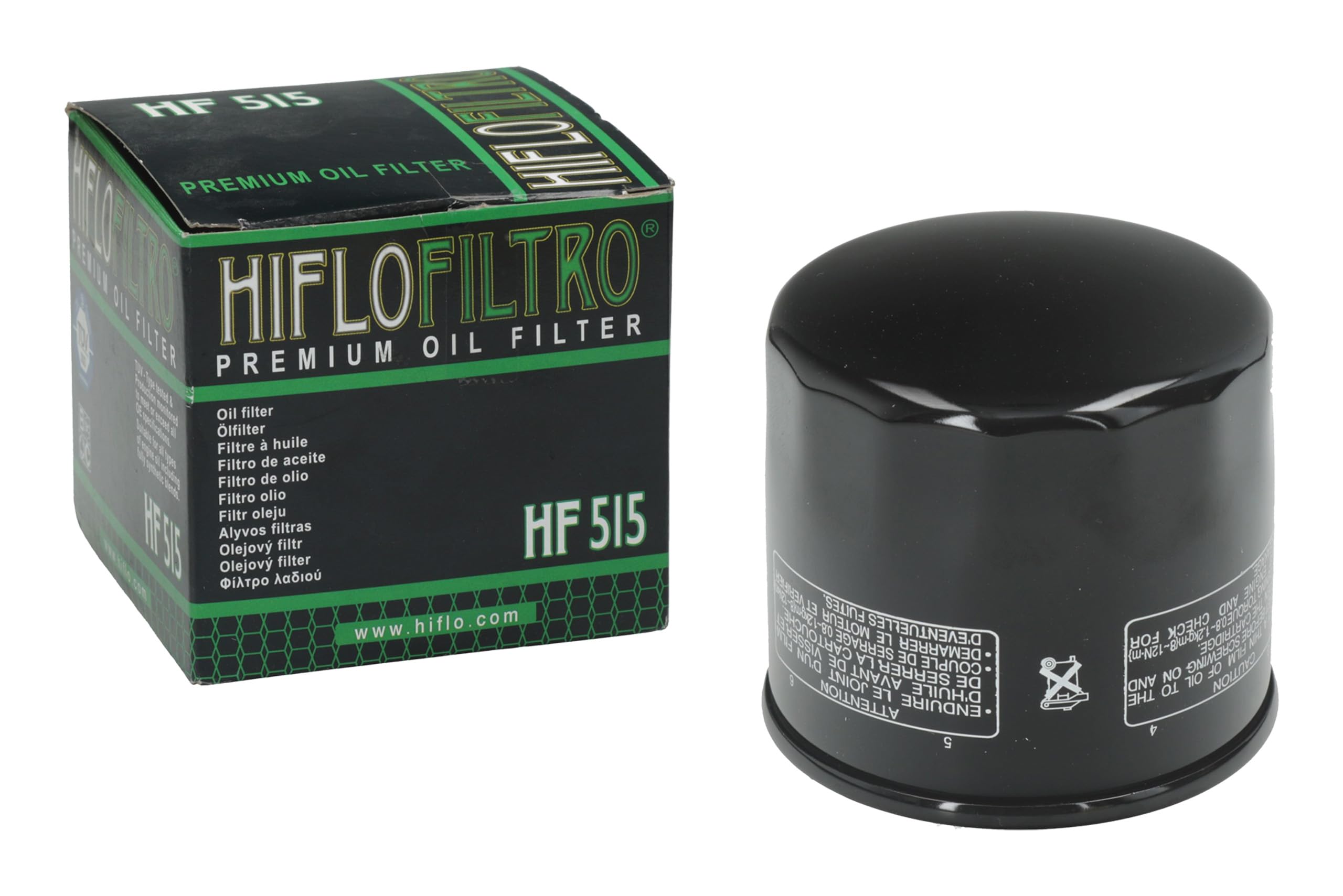 Filtro de aceite adaptable para moto Royal Enfield 650 Continental 2019+, Interceptor 2019+ (76x72mm) - Hiflofiltro HF515 - 824225111835