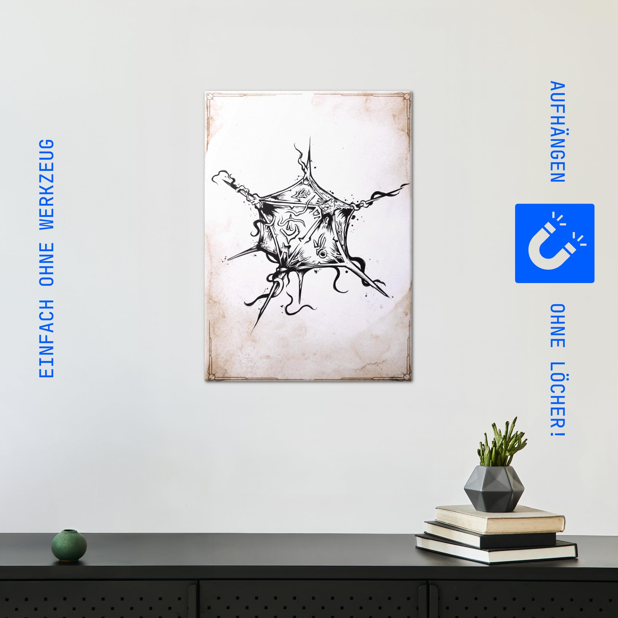 Displate Metall poster Dungeons And Dragons Shadowheart's Artefact Größe M | Bilder Wanddeko Wohnzimmer & Schlafzimmer Wandbilder, Geschenk. Wandkunst mit Magnet-Befestigung, ohne Bohren.