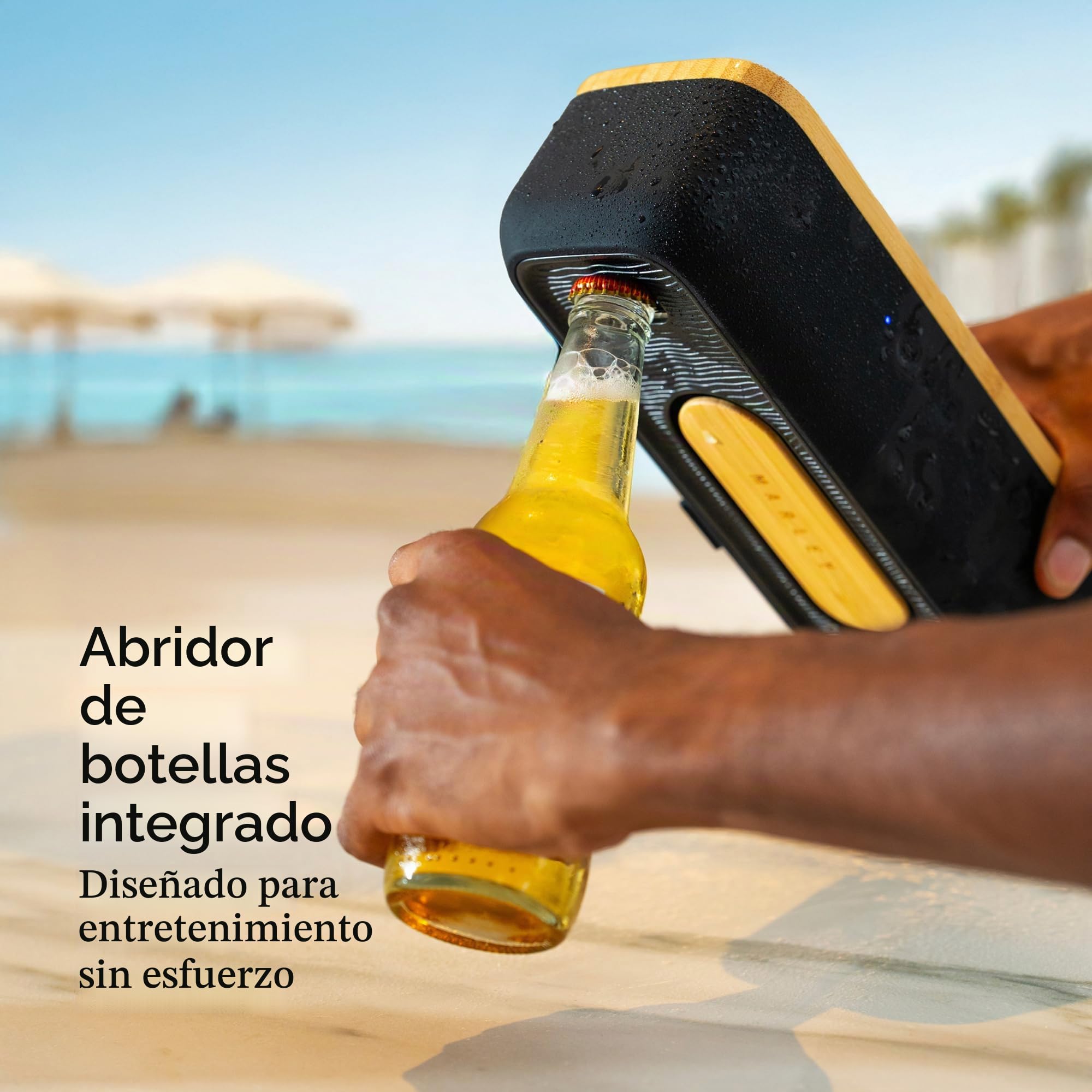Marley House of Get Together Go Altavoz Bluetooth Portátil 30W - Negro | Sostenible, Inalámbrico con Batería 20H, IP67 Impermeable, 3 Modos EQ, Entrada AUX y Abrebotellas
