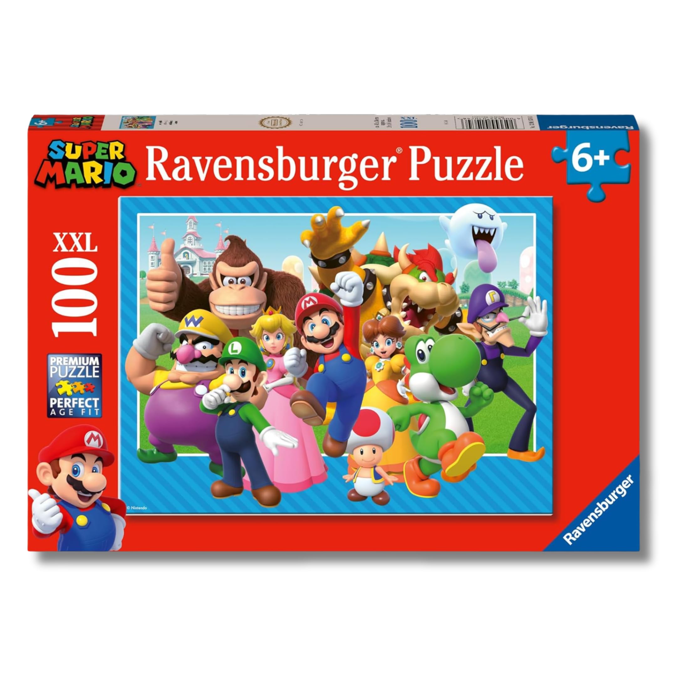 Ravensburger - Puzzle 100 Pezzi XXL Super Mario, Idea Regalo per Bambini 6+ Anni, Gioco Educativo e Stimolante
