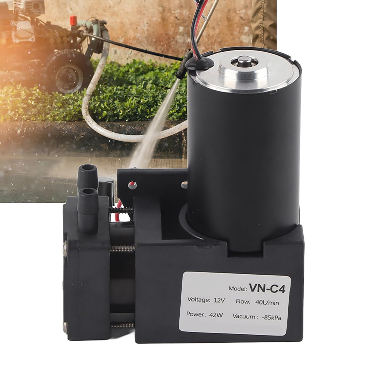 DC 12V Mini Vacuum Pump Brushless, Industrial Accessory, High Performance Air Trap Pump with Precision Craft, Low Noise and Long Service Life, Model VN C4