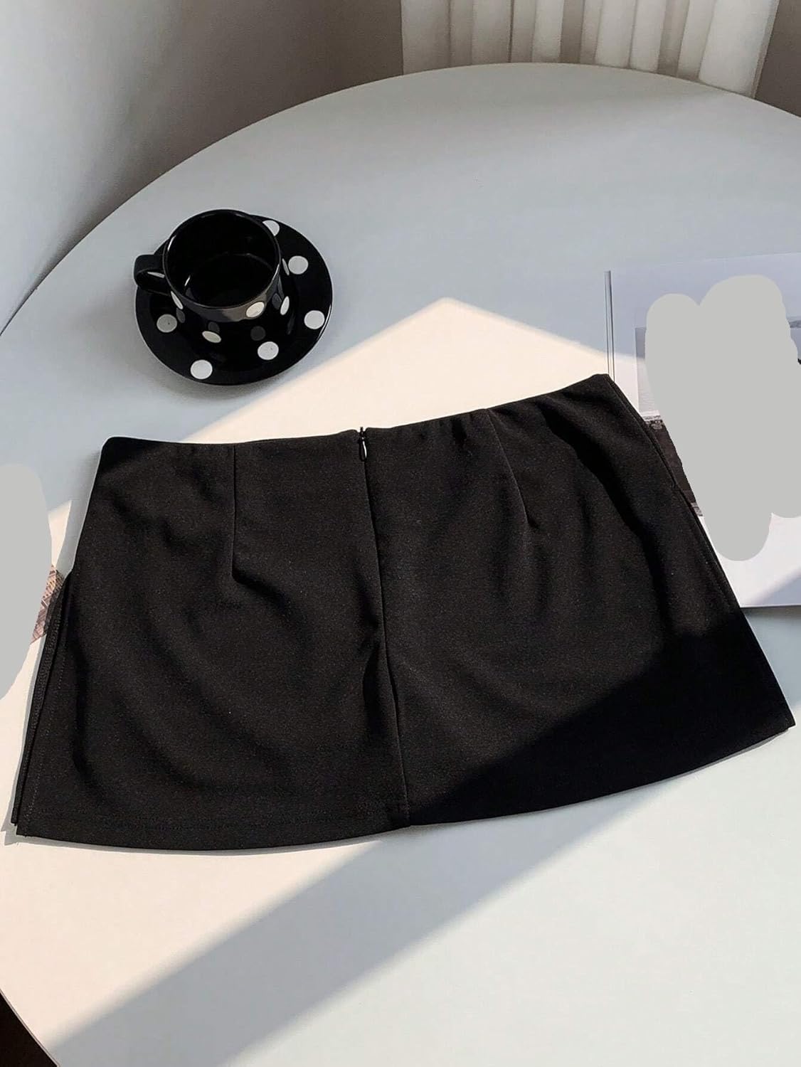 Women's Low-Rise Mini Skort with Side Slit Hem - Casual Bodycon Skirt for Beach & Night Out