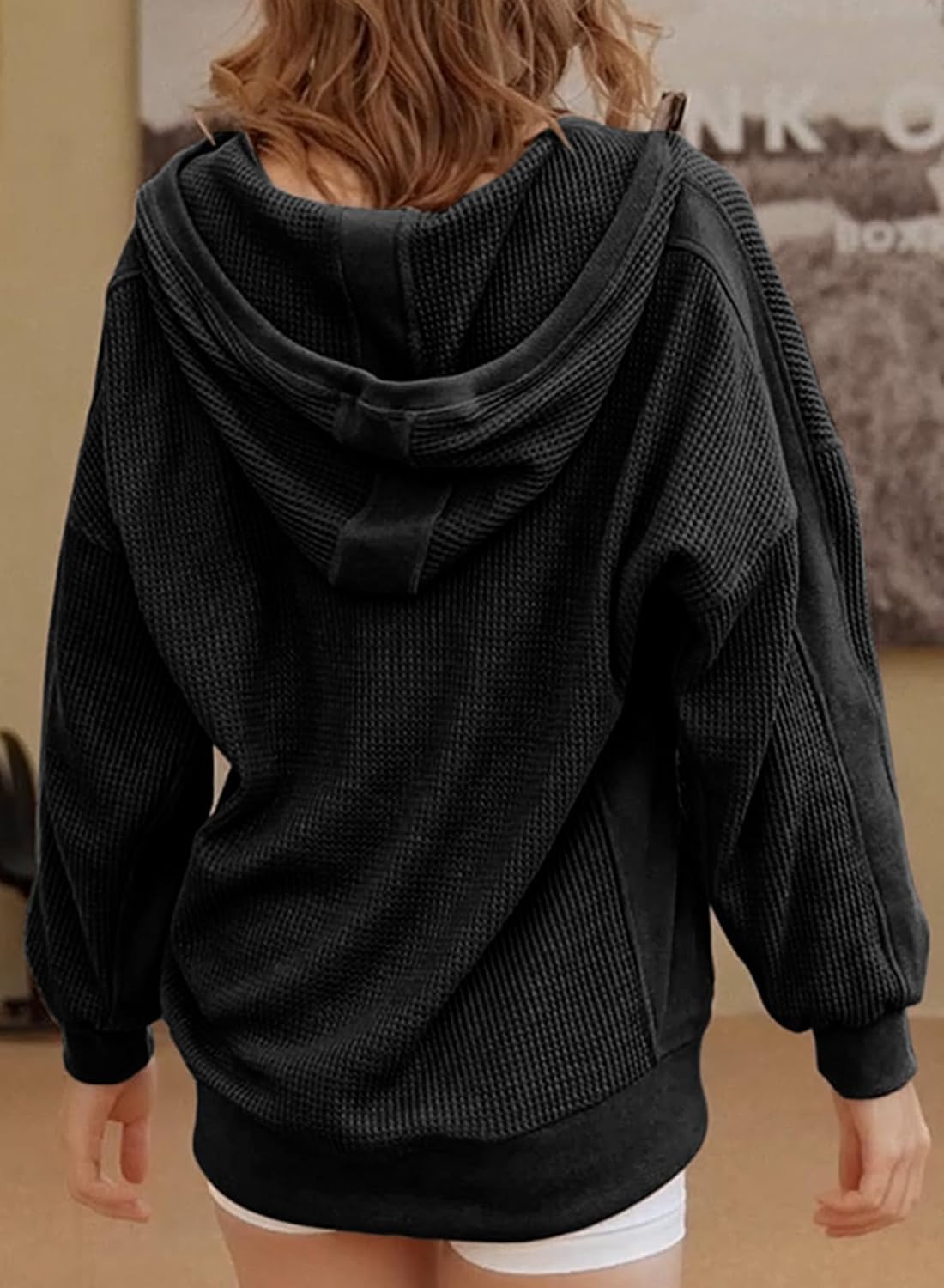 Eytino Womens Plus Size Long Sleeve Zip Up Oversized Casual Hoodies Sweatshirt Jackets with Pockets(1X-5X) - Image 2