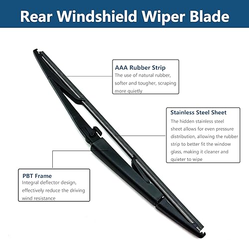 Miniatura 4 de Brazo del limpiaparabrisas trasero con limpiaparabrisas para Jeep Grand Cherokee 2005-2010 Reemplazo de limpiaparabrisas trasero OEM # 5139835AC,