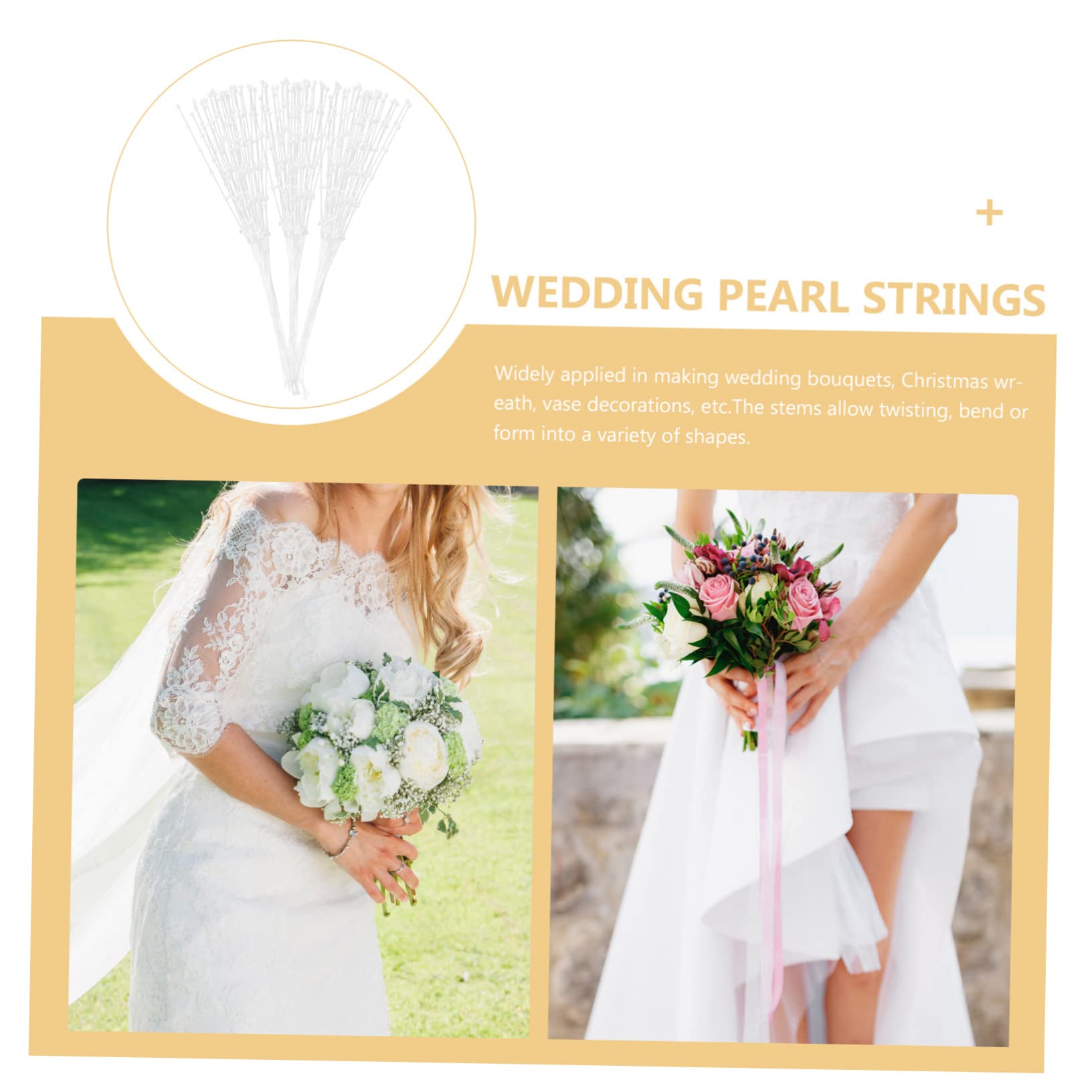 400stücke Perlenstangen Für Brautsträuße Hochzeitsdekoration Elegante Perlen-garland Handgemachte Bastelmaterialien Für Hochzeiten Und Partys Handgemachte Perlen