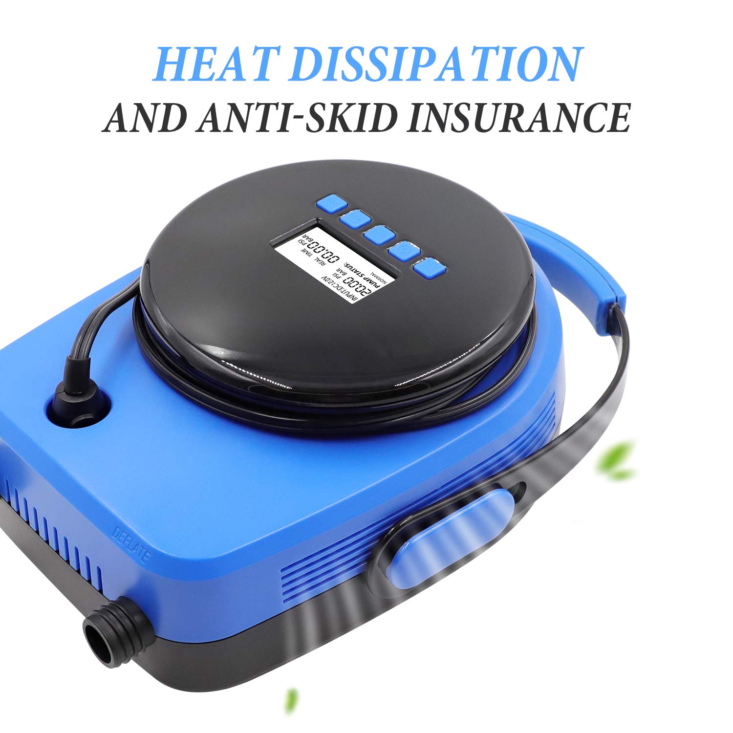 20PSI High Pressure SUP Air Pump with HD LCD Function, Dual Stage
