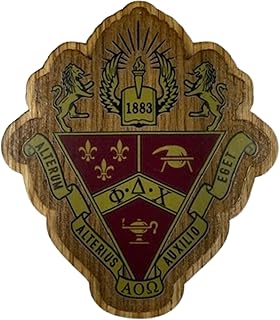 Phi Delta Chi Wood Crest Made of Wood for Paddle Mascot Board (3.5 Inches Tall Double Raised)