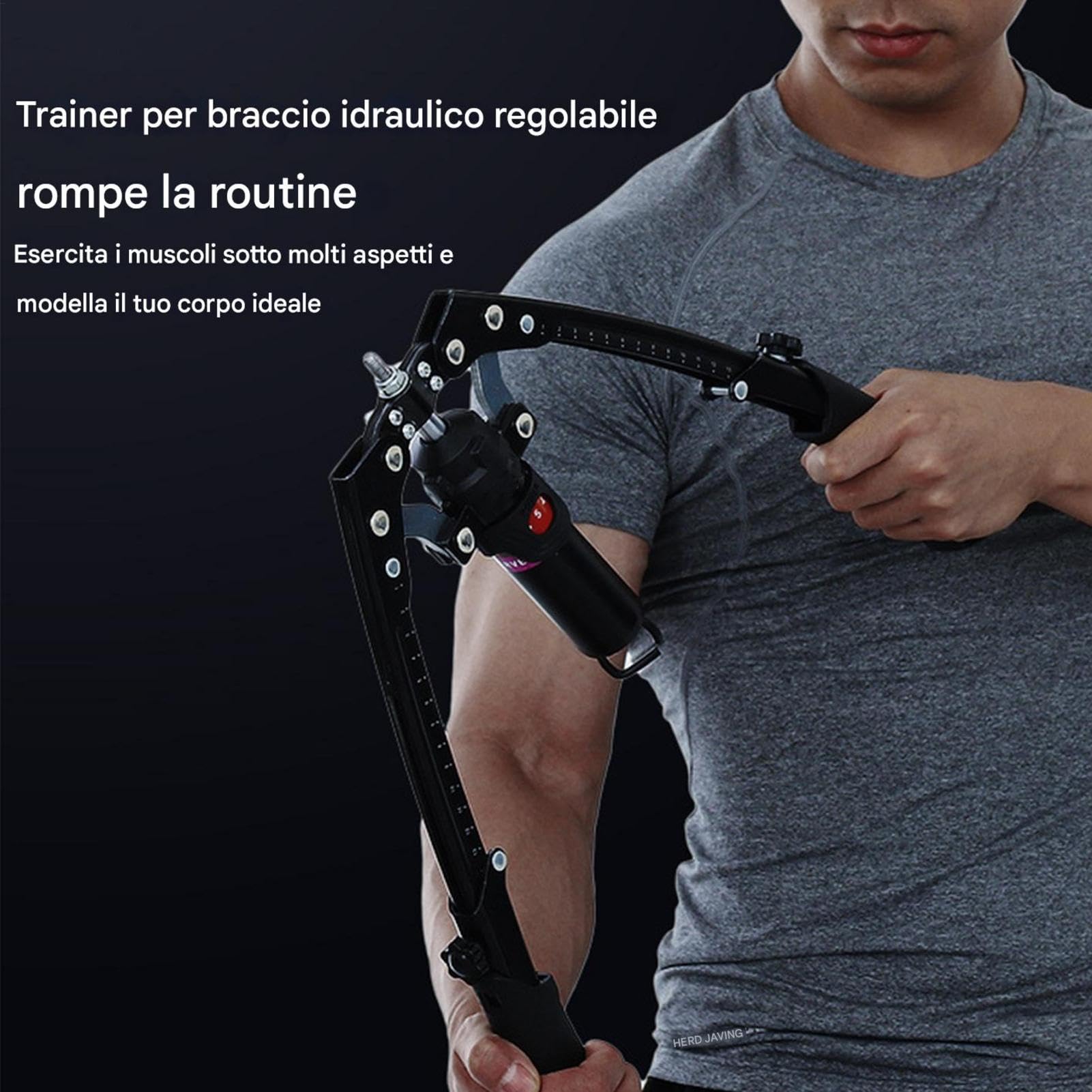 Arm Trainer, Home Gym Expander, Adjustable Hydraulic, Chest Strengthener, Abdominal Wheel, Upper Body Workout, 22-440 Lbs, 21.26x11.22 Inches, Power Resistance Trainer