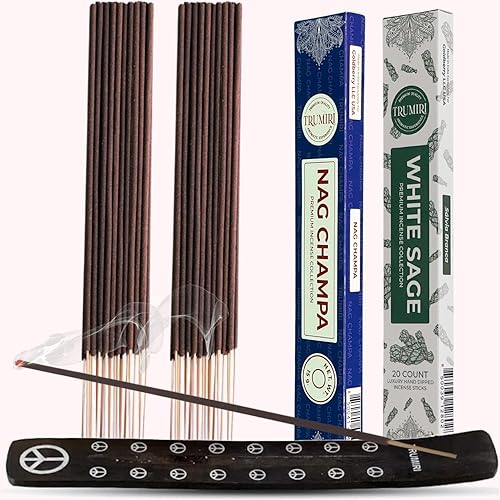 Miniatura 7 de Trumiri Varillas de incienso  Paquete combinado de 35 varillas de incienso  15 Nag Champa + 20 salvia blanca  Insenses  Insents  Incents  Incienso