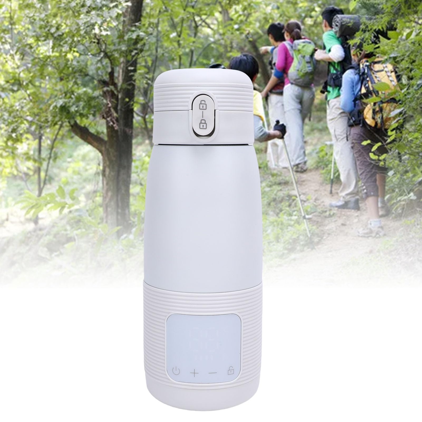 RiToEasysports Calentador de Biberones Portátil, Calentador de Biberones de Viaje Inalámbrico, Control de Temperatura de 37 ℃ a 55 ℃ con Batería Recargable para Picnics de Camping, (350 ml, 4400 mAh)