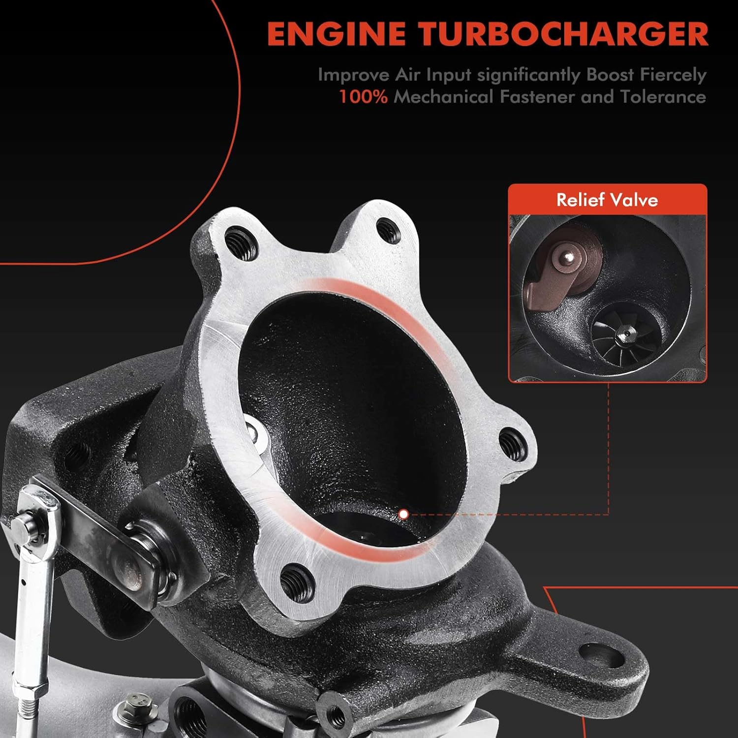 A-Premium 2Pcs Left and Right Complete Turbo Turbocharger Kit, with Wastegate Actuator & Gasket, Compatible with Ford Explorer, Flex, Police Interceptor, Taurus, MKS, MKT, 3.5L, Replace# AA5E-9G438-GD