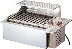 Churrasqueira Elétrica De Embutir em Bancada 3300w Inox 304 Mod FIT 49X36cm 220v