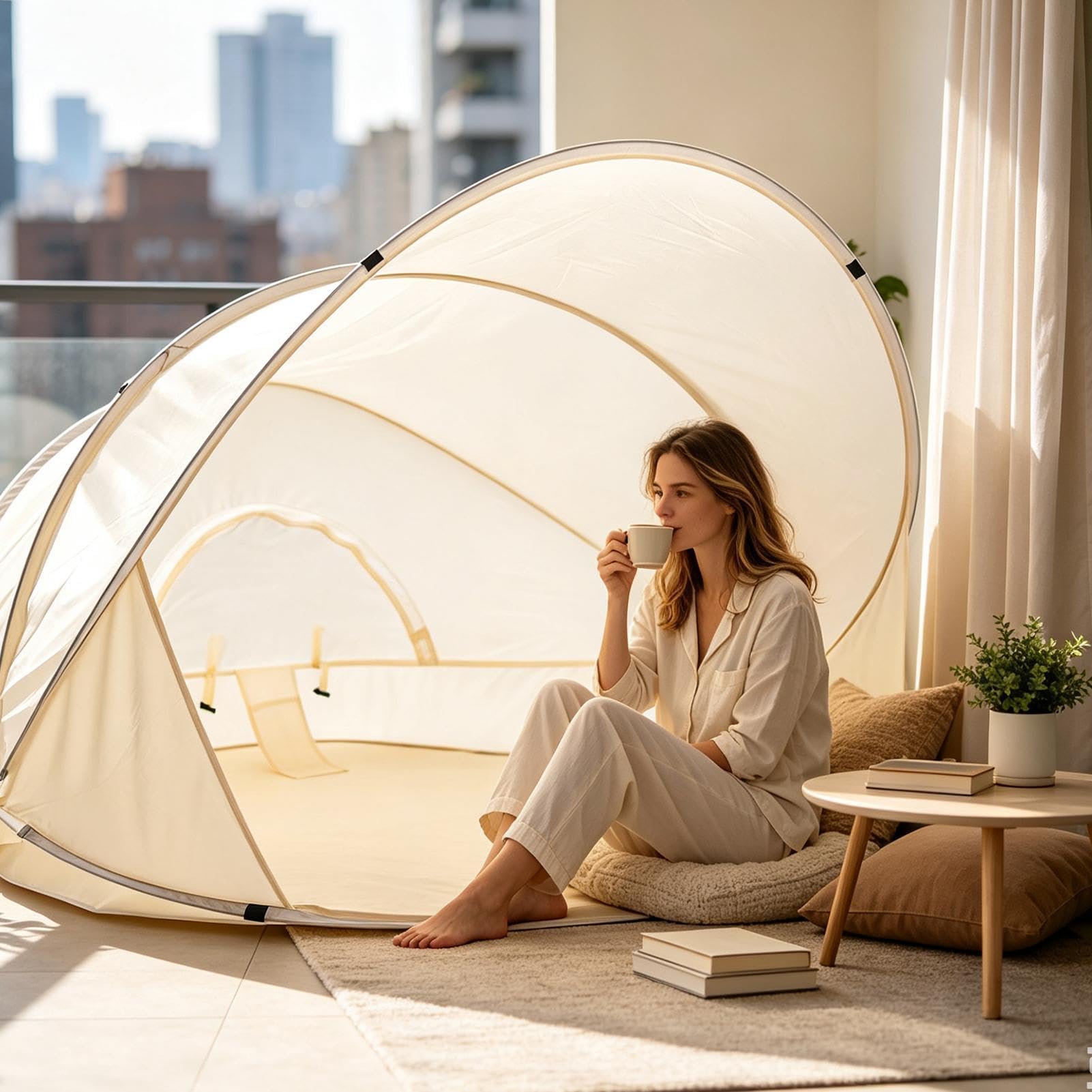 Tente de camping portable imperméable et pliable à installation instantanée