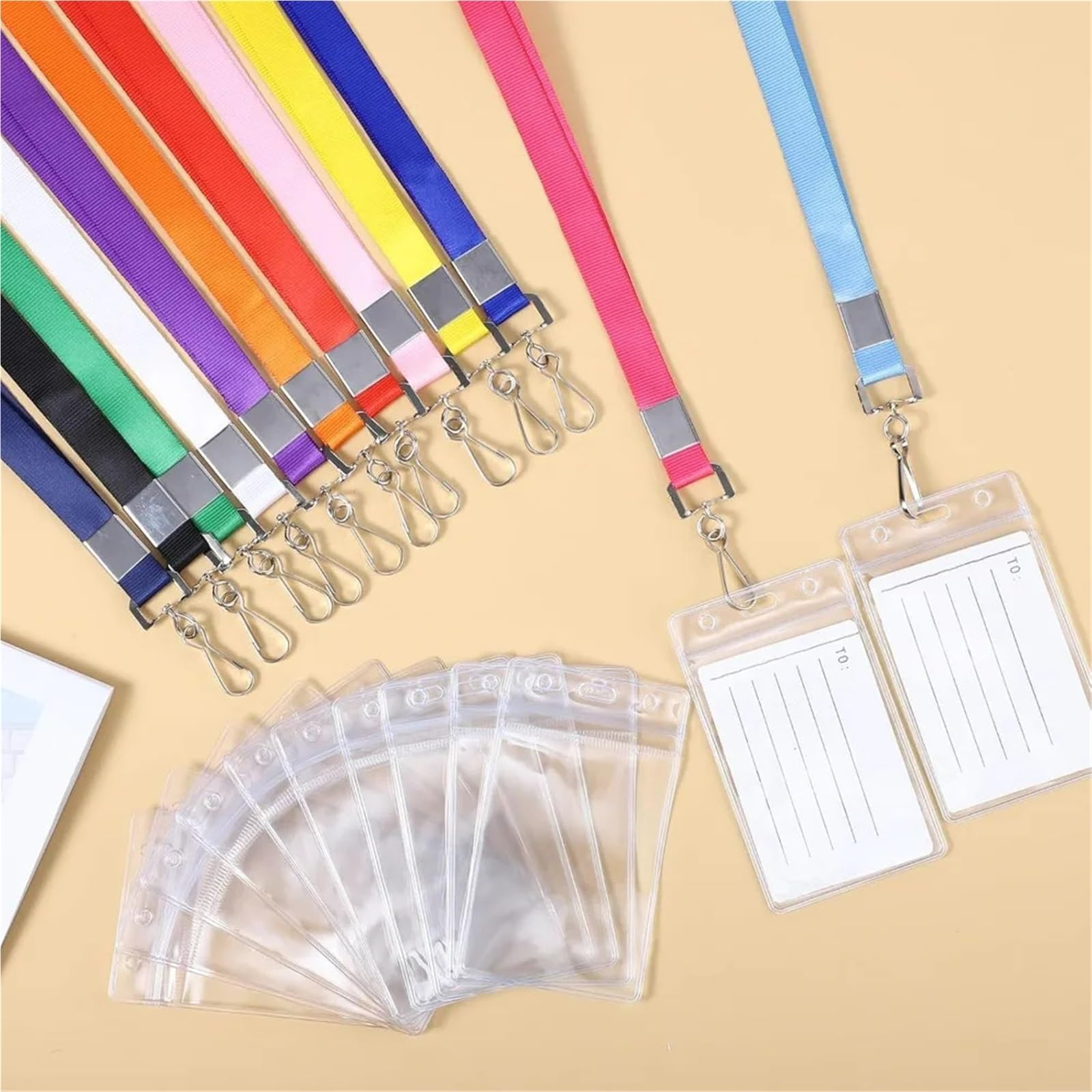 Schlüsselband 96er-Pack Schlüsselbänder for Ausweise, Kreuzfahrt-Schlüsselband for Schiffskarten mit wasserdichtem Ausweishalter(96PCS)