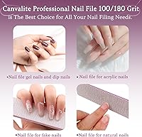 Vista 5 de Lima de uñas, 12 unidades, profesional, reutilizable, grano 100/180, de doble cara, lavable, herramientas de manicura para extensión de uñas de poli