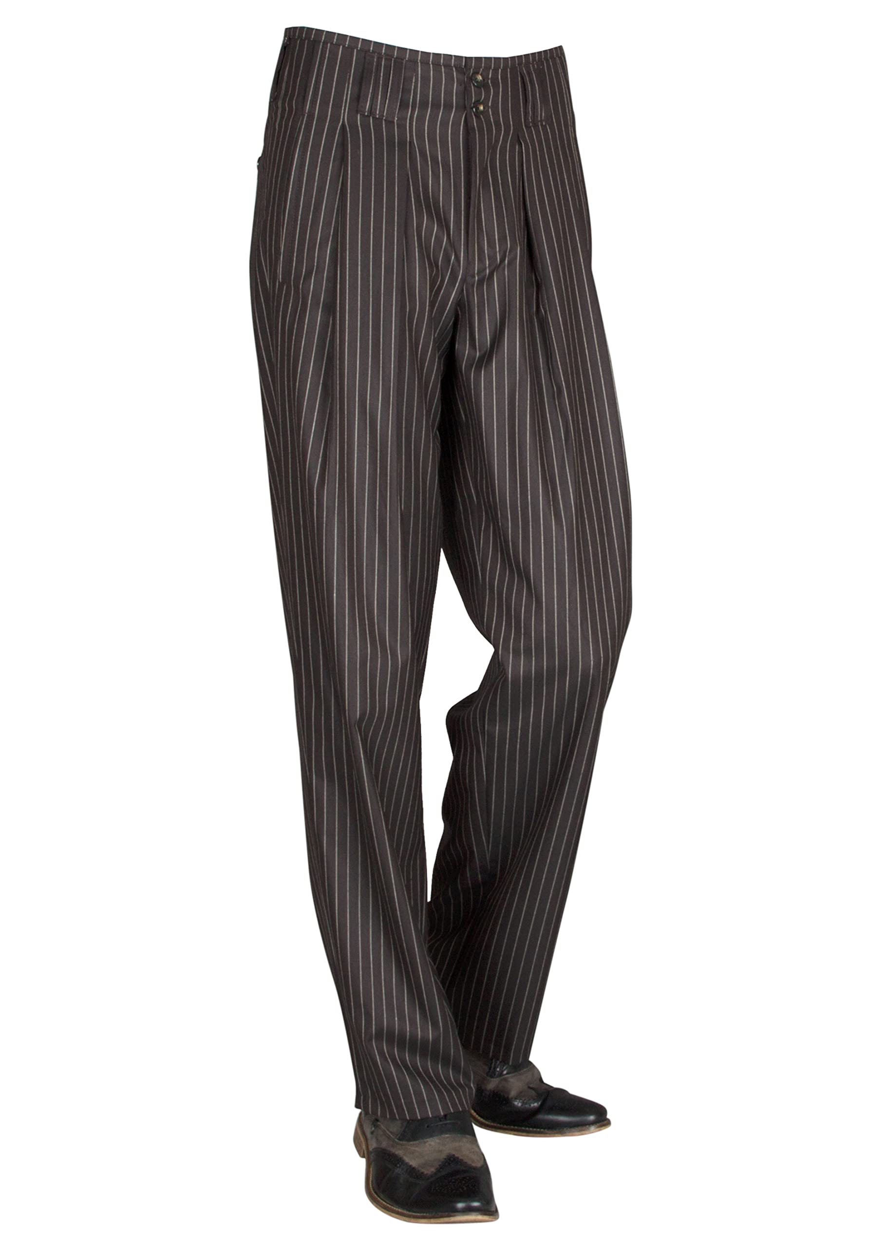 Pantalon de danse vintage marron pour swing et tango - 7