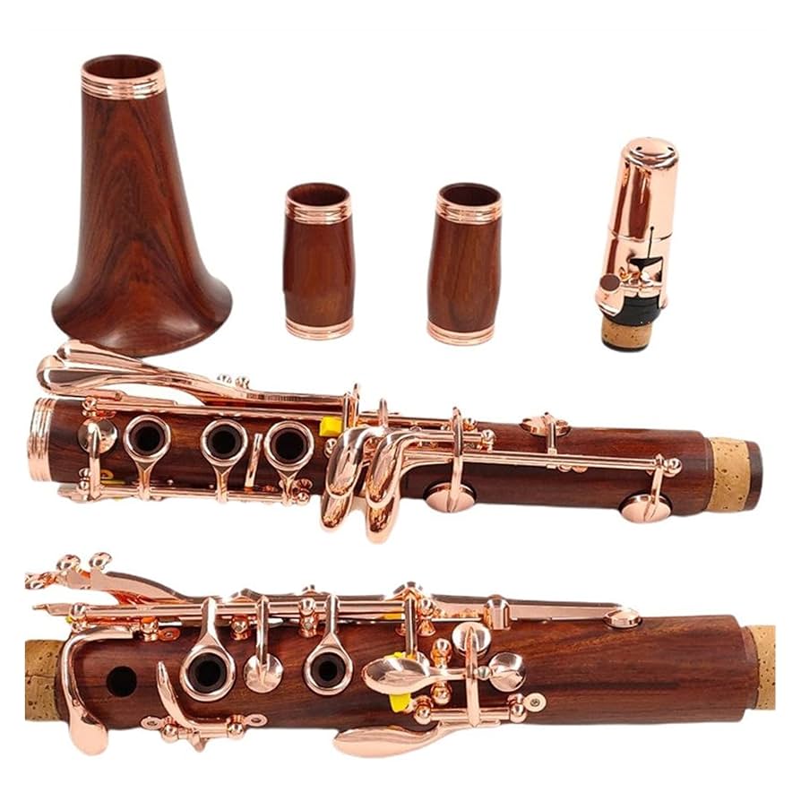 【2540】クラリネット 赤～ピンク系のお花封入 clarinetキーホルダー 2540】クラリネット 赤～ピンク系のお花封入 clarinetキーホルダー