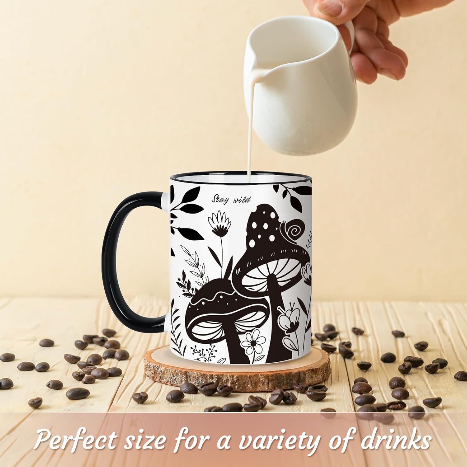 Mushroom Gifts for Women, 11 Oz Boho Coffee Mug, Valentines Day Birthday Gift for Woman, Hippie Gifts for Women, Mushroom Cup, Cute Coffee and Tea Mug Microwave & Dishwasher Safe - Image 6