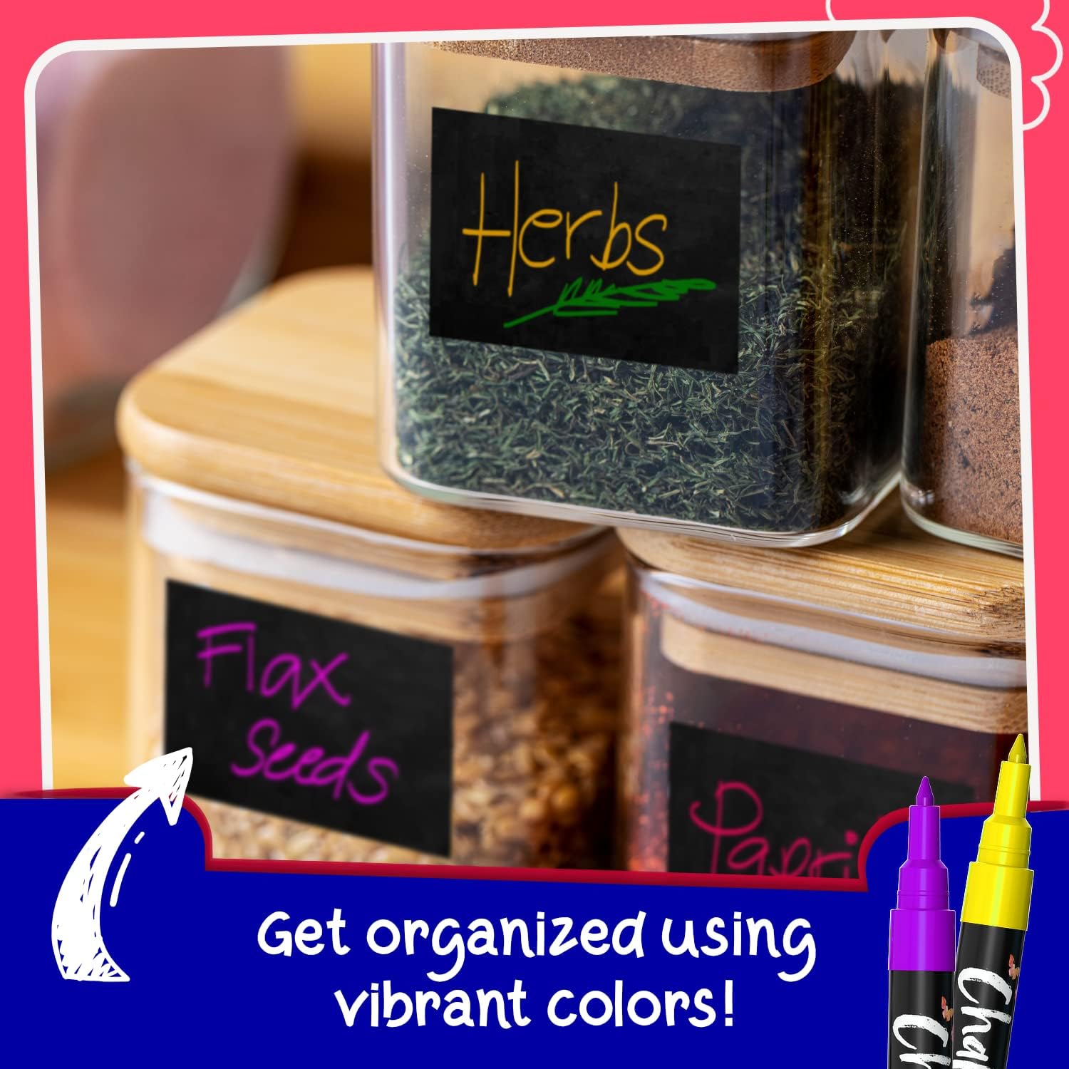 Extra Fine Tip Liquid Chalk Markers for Blackboard (30 Pack 1mm) Pastel + Neon Chalk Pens - Erasable Dry Erase Marker for Chalkboard, Blackboards, Window, Bistro, Car - Fine Tip Chalkboard Markers - Image 6