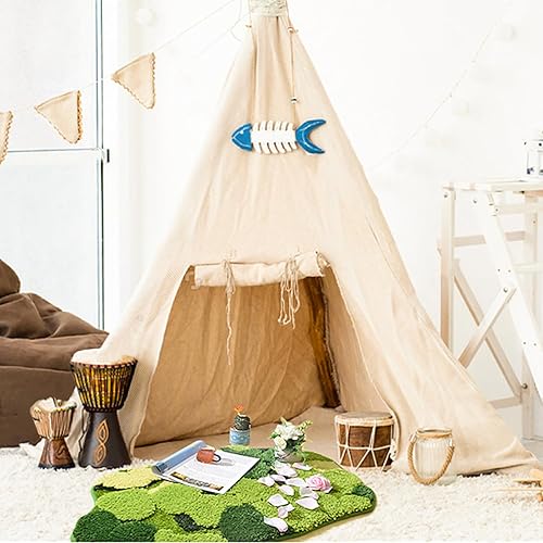 Miniatura 3 de Hifuwan Lindas alfombras de baño de hojas de musgo verdes antideslizantes para decoración de baño microfibra suave lavable absorbente para suelo