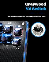 Vista 5 de Sehawei Haute42 16Key All-Button Arcade Controller Gamerfinger with Turbo Functions,Arcade Stick Street Fight Mini Plus Controller for Negro