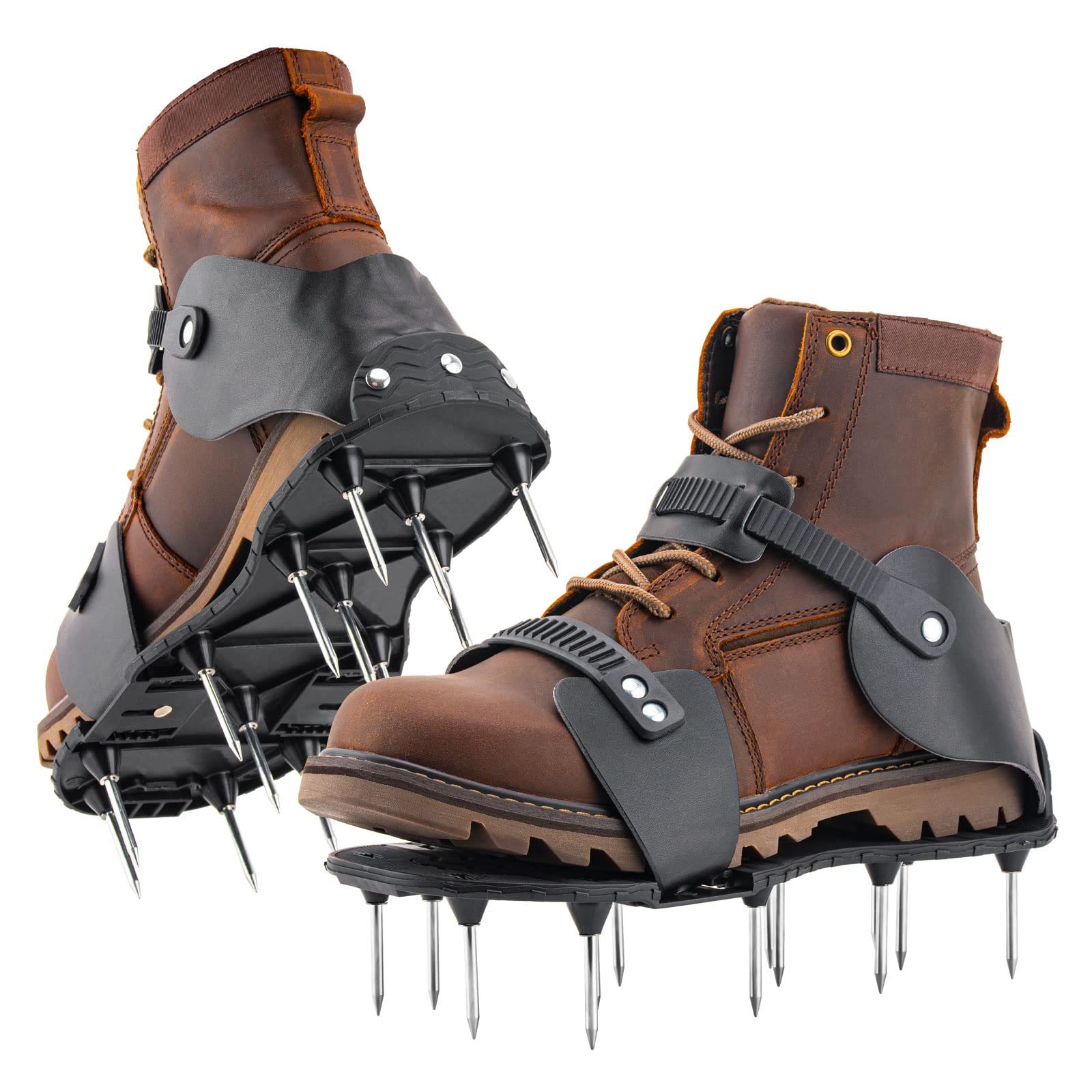 Buy Kerithsoco Leather Lawn Aerator Shoes, Spiked Shoes for Lawn Care