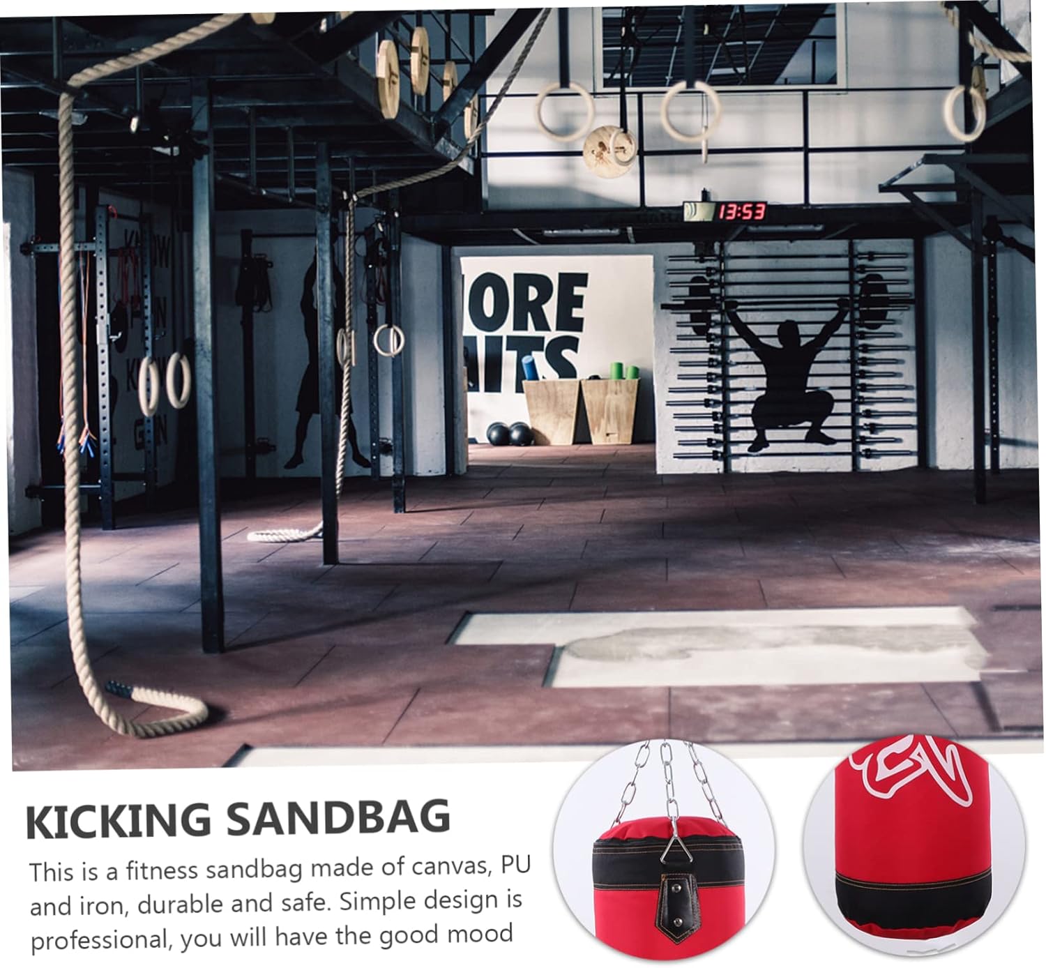 Kicking Sandbag Exercise Set Durable Thick for Full Body Training Heavy Duty Sandbag for Fitness Karate Agility Enhancement