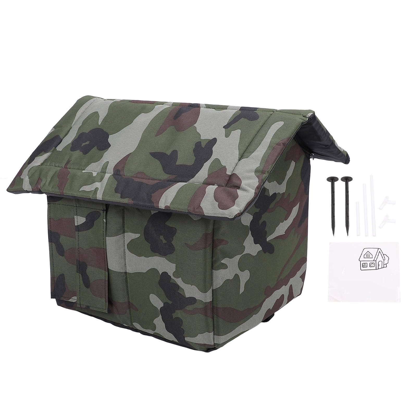 Cuccia per Gatti Pieghevole, Cuccia per Gatti Pieghevole in Tessuto Oxford con Design Impermeabile, per Animali Chiusa per Selvatici all'aperto Animali Domestici Al Coperto Rifugio Tutto (XL)