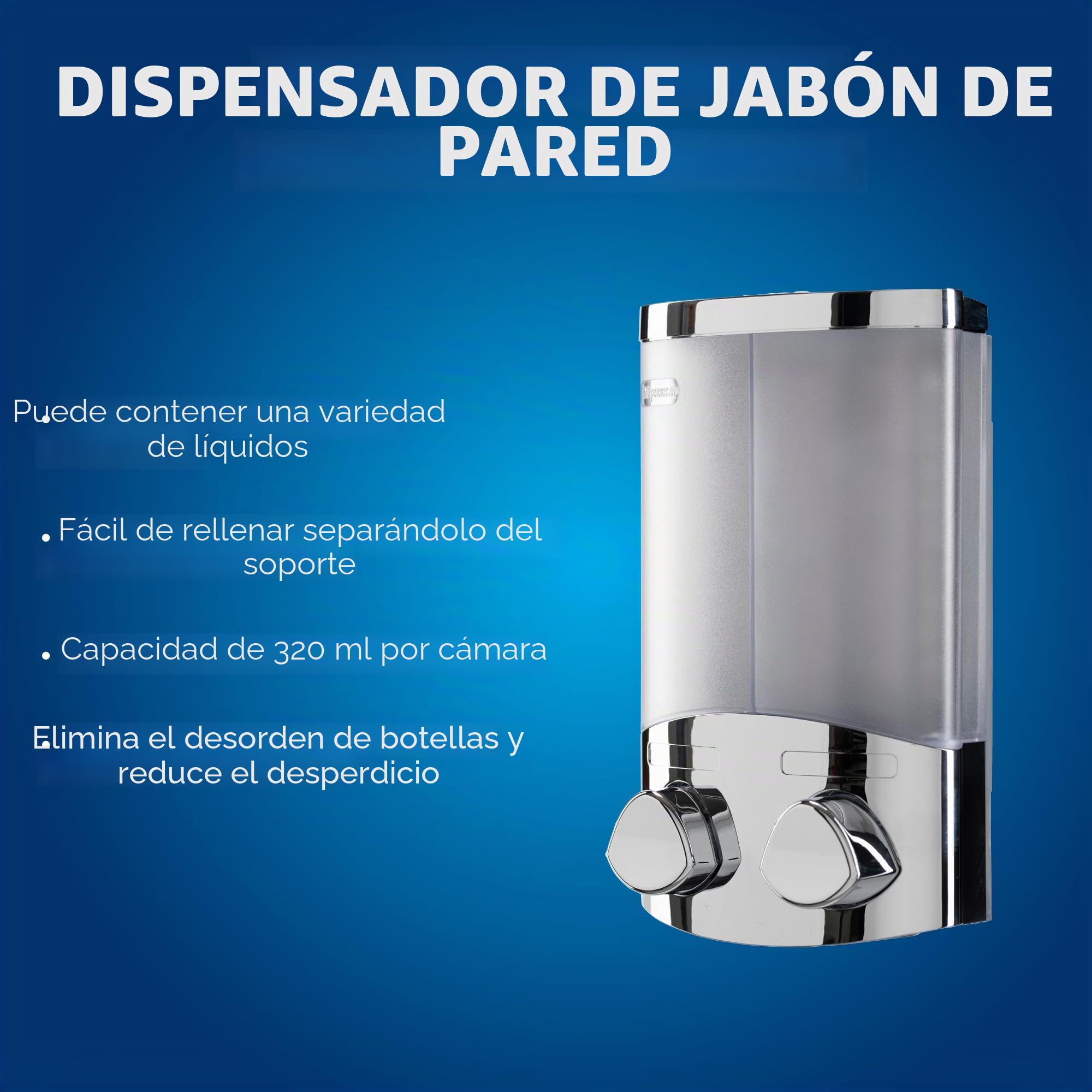 Croydex Euro - Dispensador de jabón Duo, Color metálico