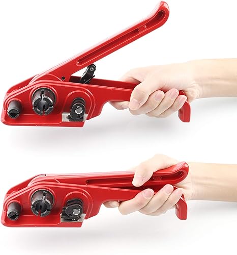 Miniatura 4 de Kit de flejado de embalaje de paletas, manual de servicio pesado 4 en 1 PETPP Herramientas de flejado manual Juego de máquina de embalaje Tensor y