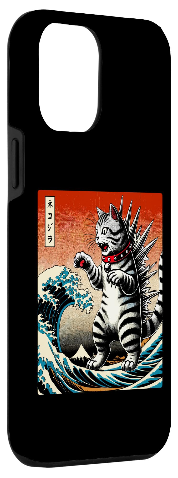 iPhone 14 Plus Cat Kaiju Catzilla Japanese Art Men Women Kids Funny Cat Case - Image 3