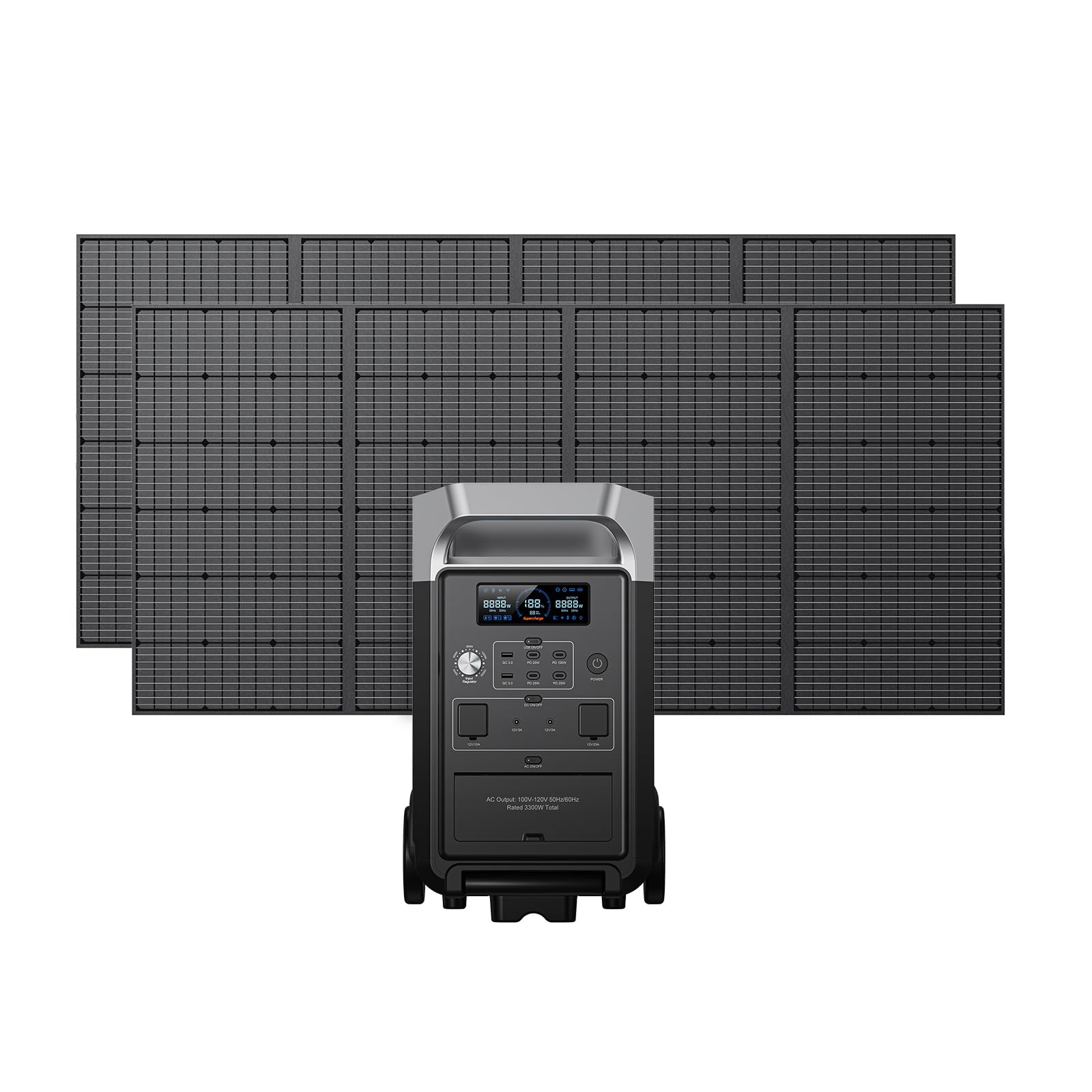 Amazon.co.jp: FOSSiBOT ポータブル電源 F3600 Pro 2枚 420W ソーラー 