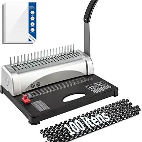 Encadernadora Espiral, Encadernadora Wire‑O Manual de 21 Furos, Máquina de Encadernação Profissional com Perfuração Eficiente para Escritório, Escola e Uso Doméstico