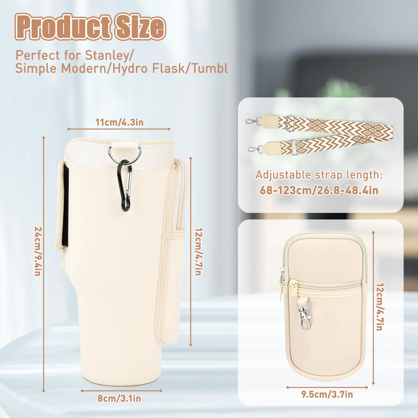 Porte-gobelets Universel 2 En 1 Pour Sacs De Plage - Compatible Stanley 880,5 G / 1,2 L, Bogg Bags, Simply Southern & Simple Modern