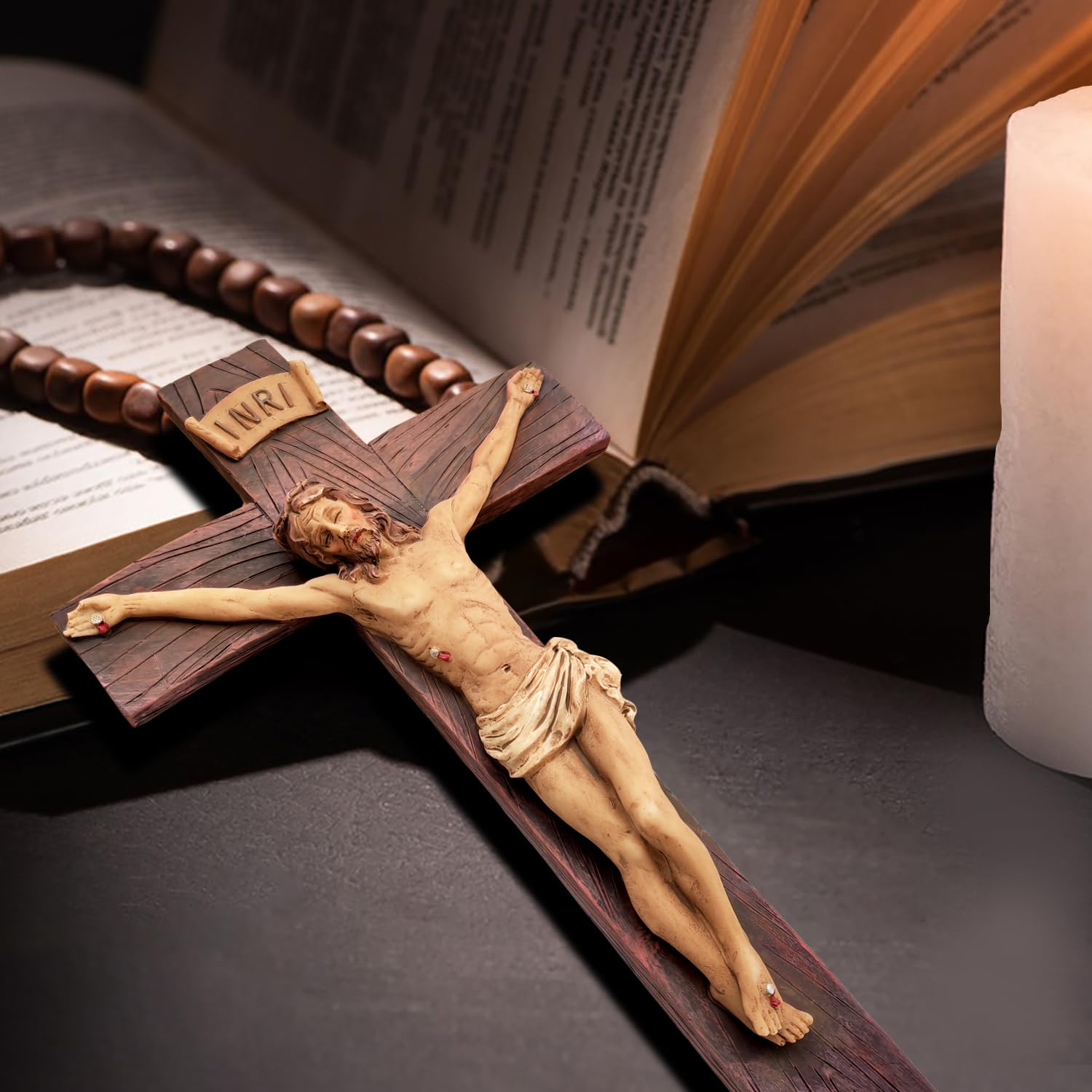 PlentifulHome Jesus Crucifix Wall Cross Catholic - Image 2