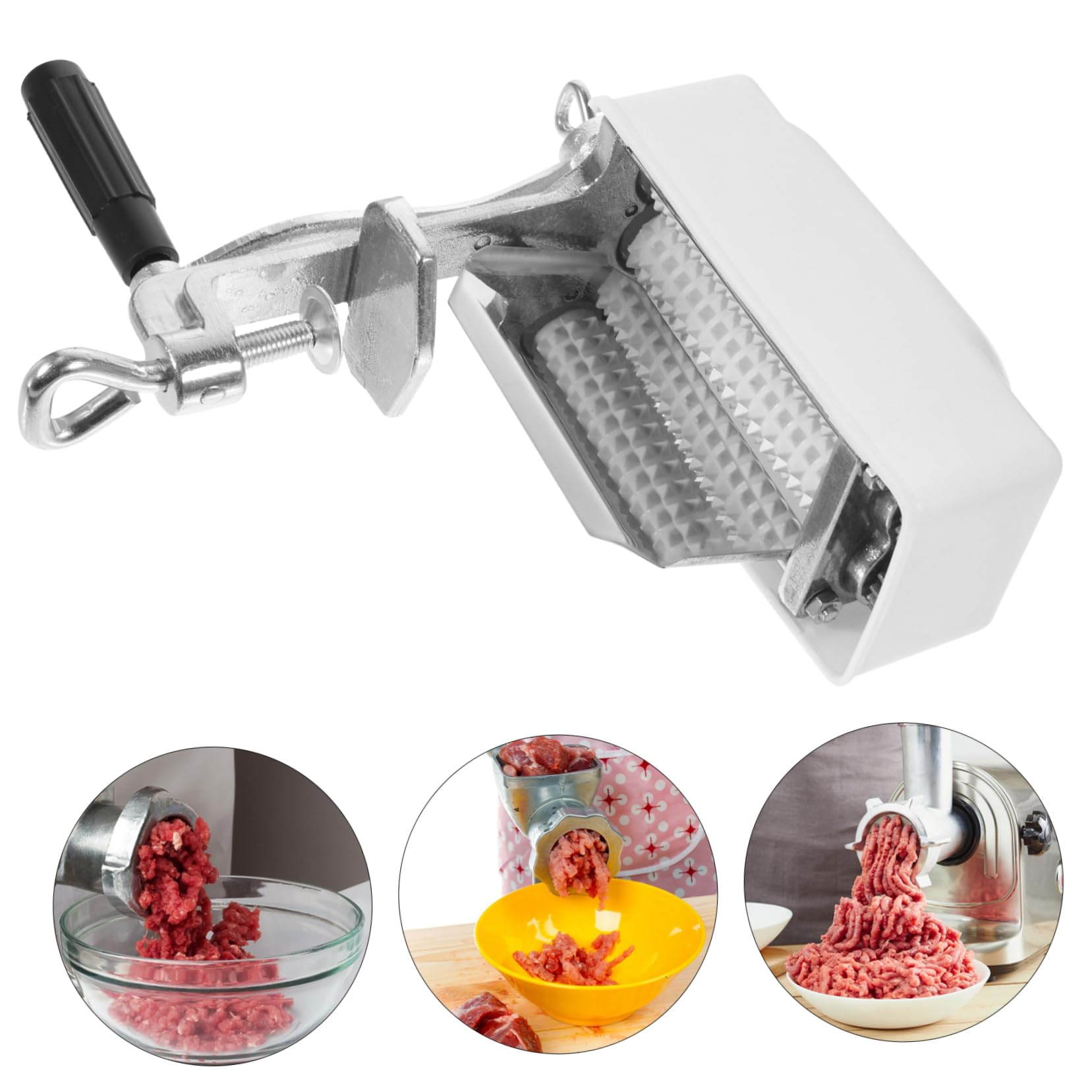 Fleischzartmacher mit Metalleinsatz, Beige, zum Zerteilen von Fasern | Leicht Zerlegbar, für Steaks und Schweinekoteletts, Küchenhelfer für Schnelles Vorbereiten