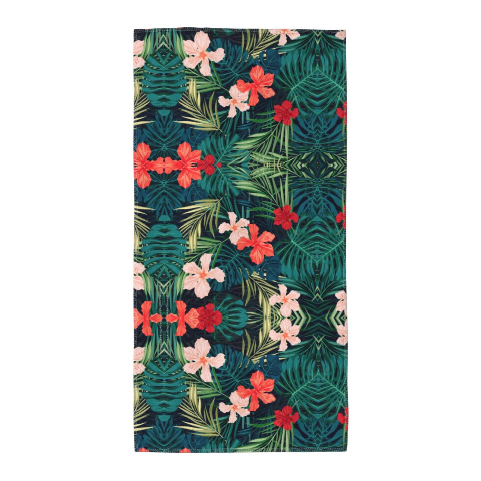 TTIGLHOH Summer Hawaiian Stylish Printed Long Towel Quick Drying For Gym Camping Daily Use