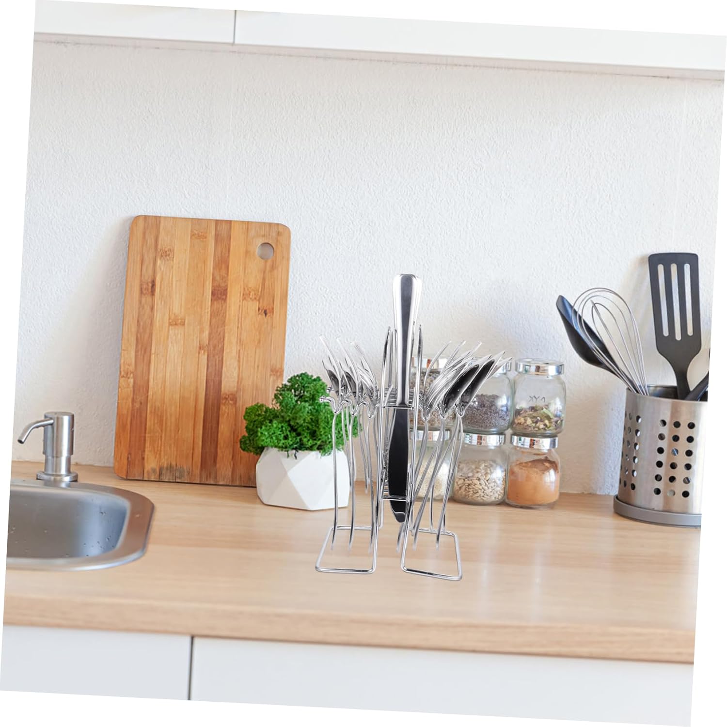 ABOOFAN Daily Use Cutlery Stainless Steel Silverware Cooking Utensils Silverware Lightweight Travel Spork Spoon Fork