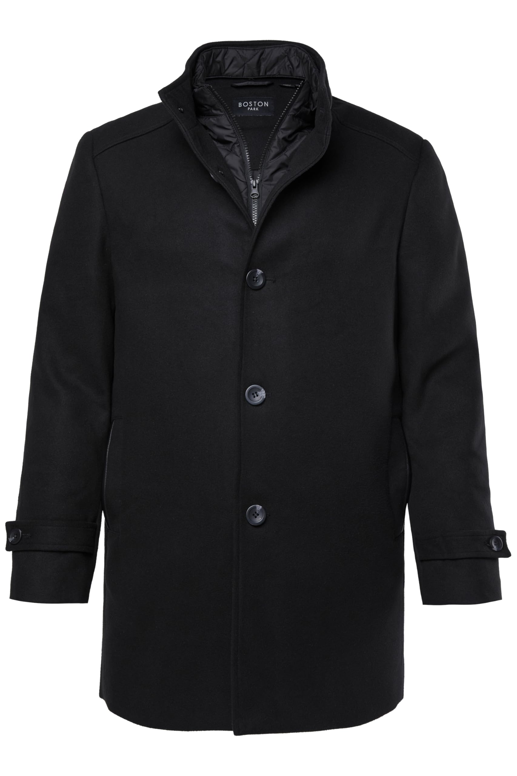 Boston Park Herren große Größen Übergrößen Menswear L-8XL Wolloptik-Mantel, Inlay, Stehkragen 844384